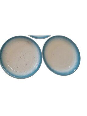Set Of 2 Franciscan Country Craft Blue Skies Blue White Salad Plates 8.5 in